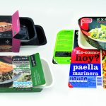 Capas, tampas e caixa para bandejas de alimentos